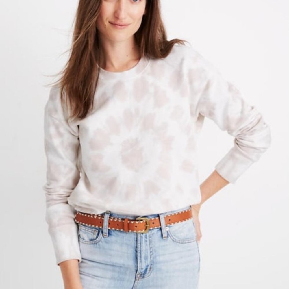NWOT Madewell Tie-Dye Crop Sweatshirt